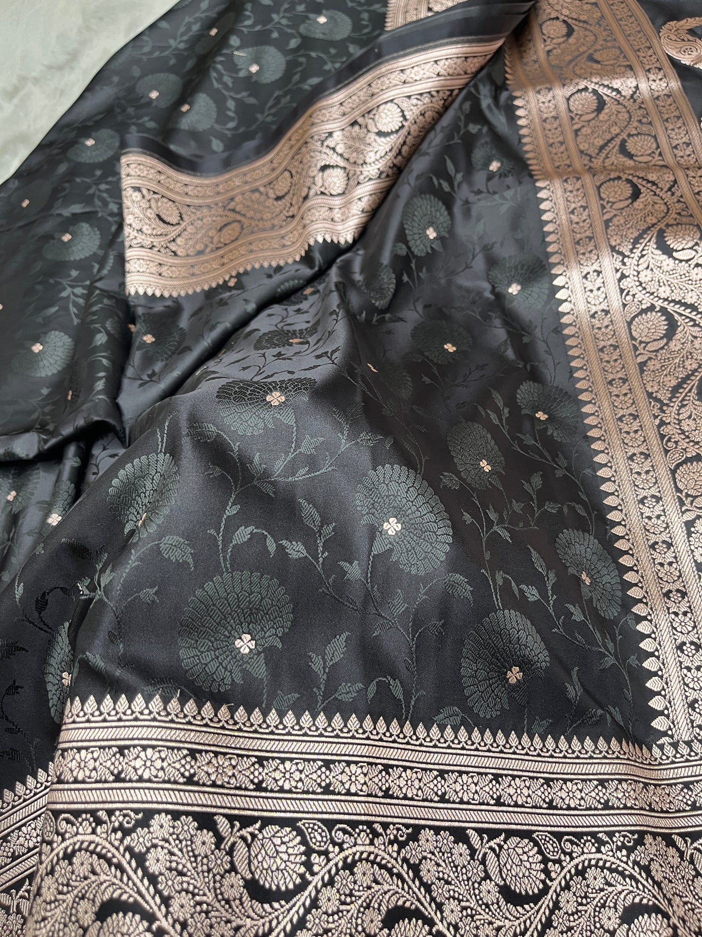 Tanchoi Mashru Katan Banarasi Saree