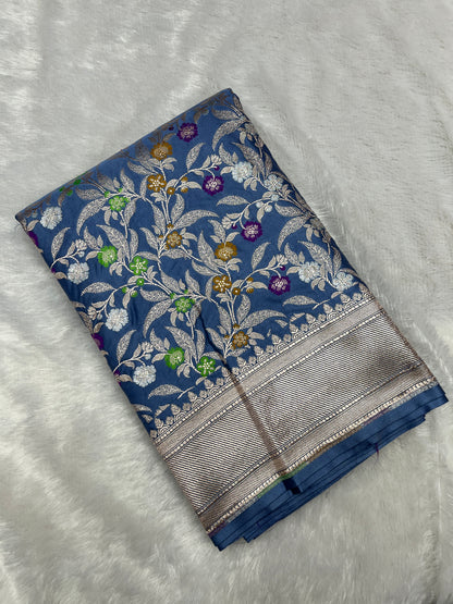 Meenakari Mashru Katan Banarsi Saree