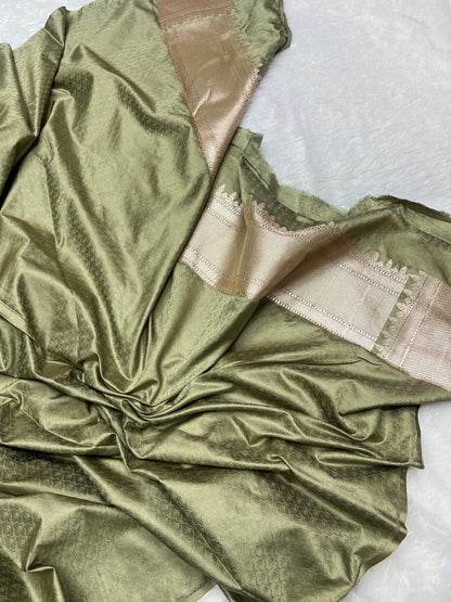 Meenakari Mashru Katan Banarsi Saree
