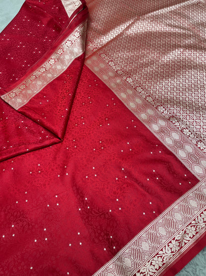 Tanchoi Mashru Katan Banarasi Saree
