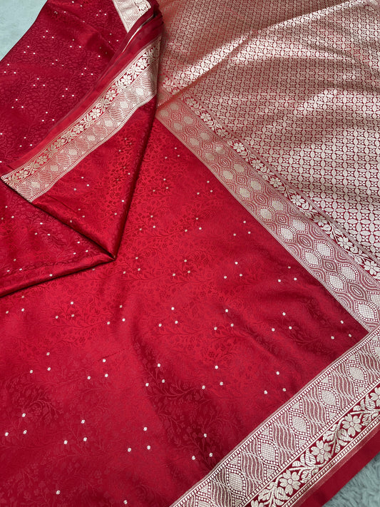 Tanchoi Mashru Katan Banarasi Saree