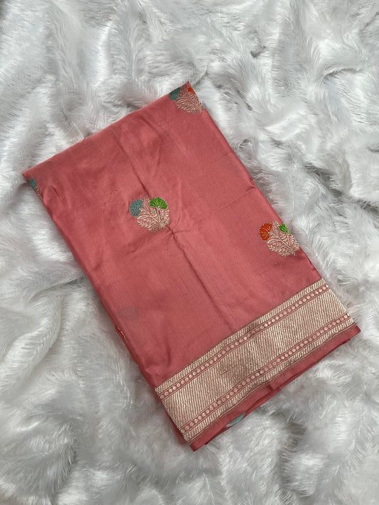 Minakari Kadhwa Handloom Pure Katan Silk Banarasi Saree