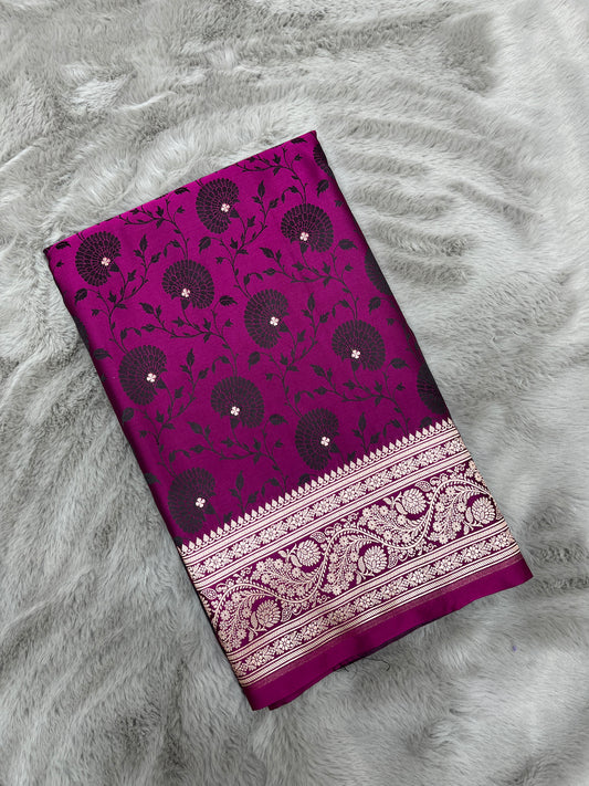 Tanchoi Mashru Katan Banarasi Saree