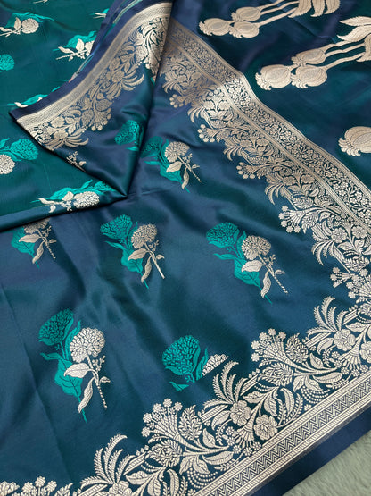 Tanchoi Mashru Katan Banarasi Saree
