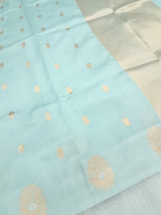 Kadhwa Handloom Mango Silk Banarasi Saree