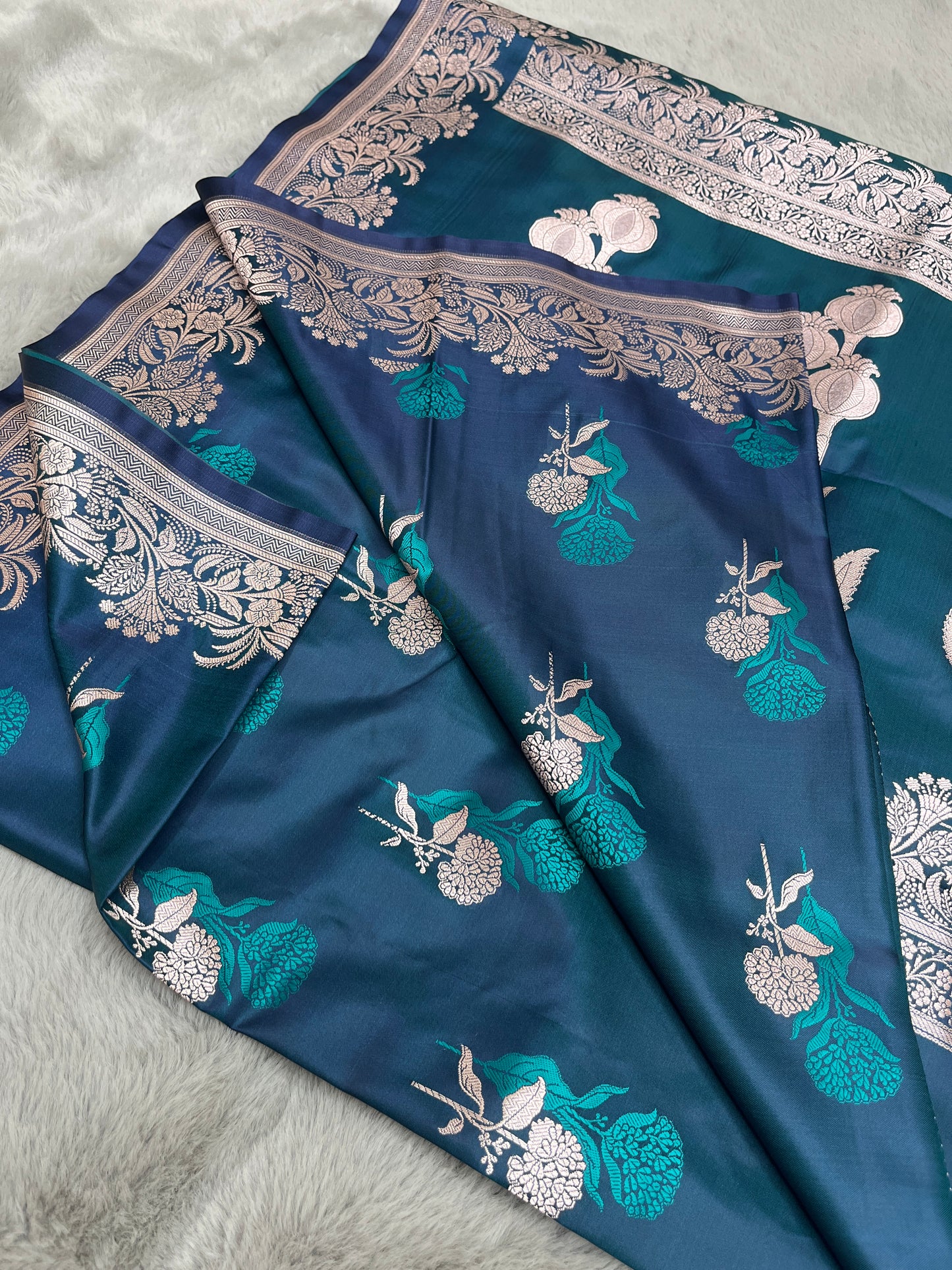 Tanchoi Mashru Katan Banarasi Saree