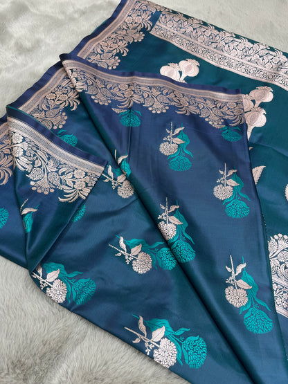 Tanchoi Mashru Katan Banarasi Saree