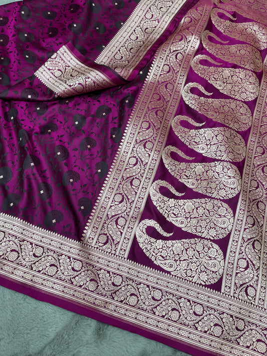 Tanchoi Mashru Katan Banarasi Saree