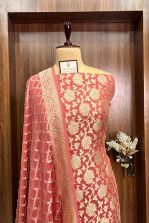 Gajri Khaddi Georgette Banarasi Suit