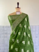 Mehendi Tanchui Buti Munga Silk Saree