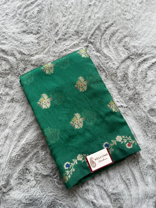 Green Viscose Silk Banarasi Saree